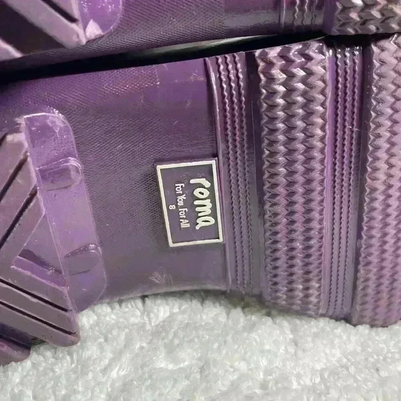 ROMA For You For All Emma Mid Rain Boot Womens Size 8 Purple Color - Picture 10 of 12